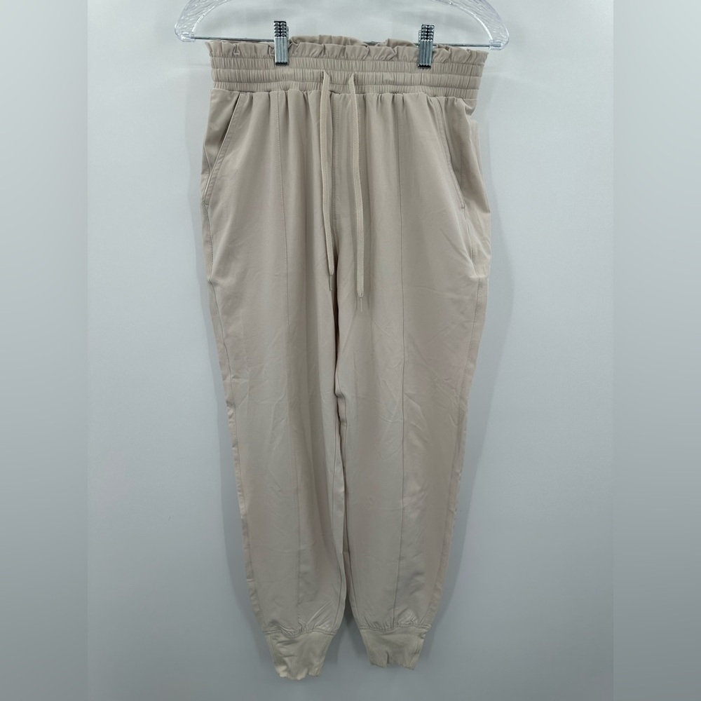 Abercrombie & Fitch Women's High Rise Tech Performance Cream Joggers Size Small